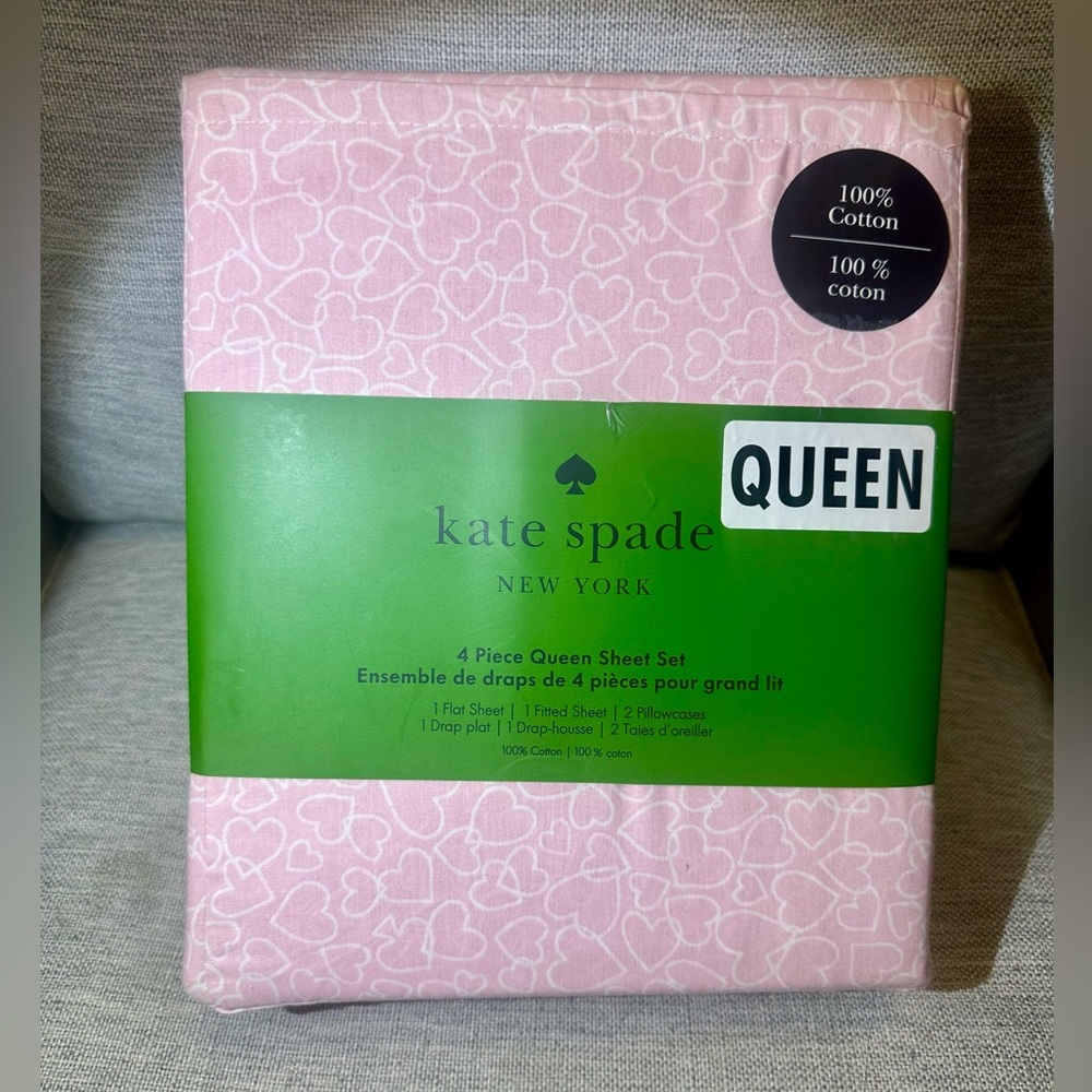 Kate Spade Pink Queen Sheet Set